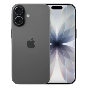 Novi mobiteli 3 Apple iPhone 17 u boji Black, prikaz sprijeda i straga.