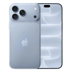 Novi mobiteli 10 Apple iPhone 18 Pro Max u boji Glacier, prikaz sprijeda i straga.